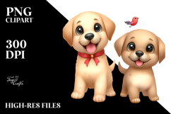 Happy Labrador Retriever Cartoon PNG Product Image 2