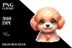 Happy Baby Poodle PNG Product Image 2