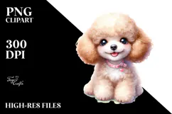 Happy Baby Poodle PNG Product Image 2
