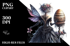 Gothic Fairy with Easter Egg PNG Product Image 2
