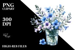 Watercolor Filled Lobelia Clipart Product Image 3