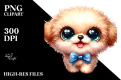 Cartoon Bichpoo, High-Quality PNG Product Image 2