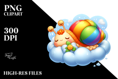 Baby Snail Dressed Sleeping on the Cloud Product Image 2