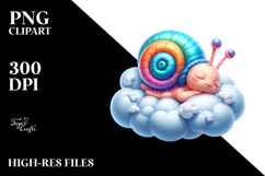 Baby Snail Dressed Sleeping on the Cloud Product Image 2