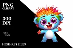 Crazy Baby Bear with Big Eyes | Sublimation | Clipart Product Image 3