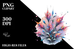 Stained Lobelia with Metalic Insertions PNG Product Image 2