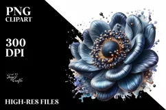 Shiny Metallic Watercolor Splash | Anemone Clipart Product Image 3