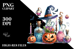 Watercolor Style Funny Halloween Clipart Product Image 2
