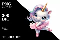 Cute Unicorn Dancer With Haircut | Clipart Product Image 3