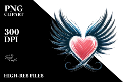 Simple Paintbrush Style Heart PNG Product Image 2