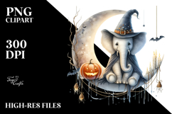 Elephant Halloween Night PNG Product Image 2