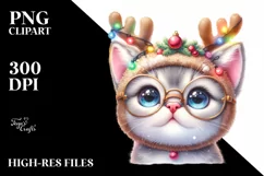 Expressive Baby Watercolor Kitten, Pastel Colors PNG Product Image 3