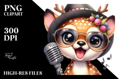 Energic Baby Deer with Hat and Sunglasses PNG Product Image 2