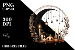 Half Moon with Hanging Candles, Transparent PNG Product Image 2