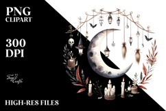 Half Moon with Hanging Candles, Transparent PNG Product Image 2