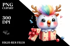 Expressive Baby Watercolor Parrot, Pastel Colors PNG Product Image 3