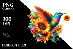 Vibrant Hummingbird PNG Product Image 2