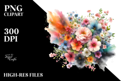 Colorful Flower Made of Spring Flowers PNG Product Image 2