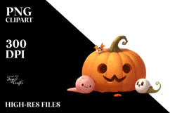 Digital Painting with Pumpkin, High-Res PNG Product Image 2