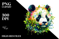 Abstract Vibrant Panda Product Image 2