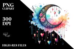 Colorful Moon Sketches PNG Product Image 2