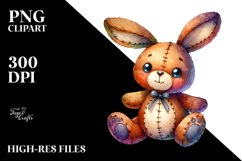 Vibrant Colorful Brownish Plush Bunny Product Image 1