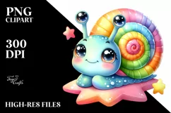 Colorful Cute Baby Snail on Star Product Image 3