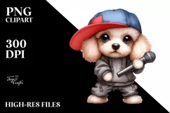 Baby Poodle Hip Hop Singer | Clipart Product Image 3