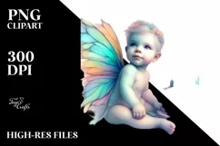 Colorful Baby Fairy Cake PNG Product Image 1