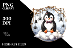 Penguin Dressed for Halloween PNG Product Image 2