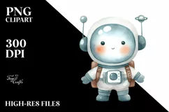 Washed Colorful Astronaut Boy | Sublimation | Clipart Product Image 3