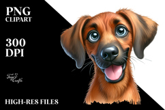 Happy Rhodesian Ridgeback, Watercolor PNG Product Image 2