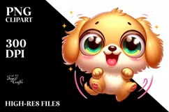 Colorful Golden Retriever PNG Product Image 1