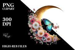 Floral Butterfly PNG Product Image 2