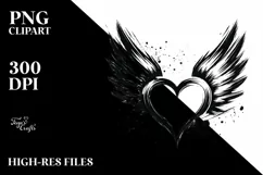 Heart with Wings, Transparent PNG Product Image 2