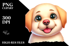 Happy Labrador Retriever Cartoon PNG Product Image 2