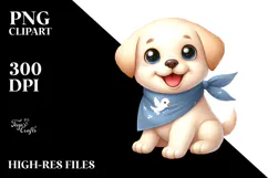 Watercolor Cute Labrador Retriever PNG Product Image 2