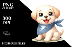 Happy Labrador Retriever Cartoon PNG Product Image 2