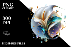 Glossy Calla Lily Abstract, High-Res PNG Product Image 2