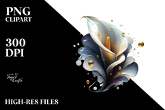 Glossy Calla Lily Abstract, High-Res PNG Product Image 2