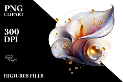 Glossy Calla Lily Abstract, High-Res PNG Product Image 2