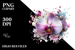 Orchid Sublimation Clipart Product Image 2