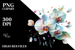 Orchid Sublimation Clipart Product Image 2