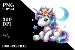 Cute Baby Unicorn with Beachwear Product Image 3