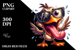 Goofy Bird with Oversized Sunglasses PNG Product Image 2