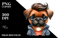 Cute Bullmastiff Funny Haircut Clipart Product Image 2