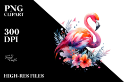 Watercolor Vibrant Flamingo Product Image 2