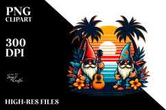 Vibrant Retro Gnome Sunset | Sublimation | Clipart Product Image 3