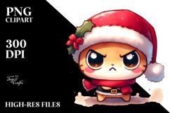 Watercolor Angry Cool Santa, PNG Product Image 2