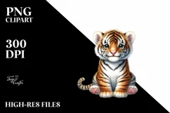 Cute Baby Tiger Barn | Sublimation | Clipart Product Image 3
